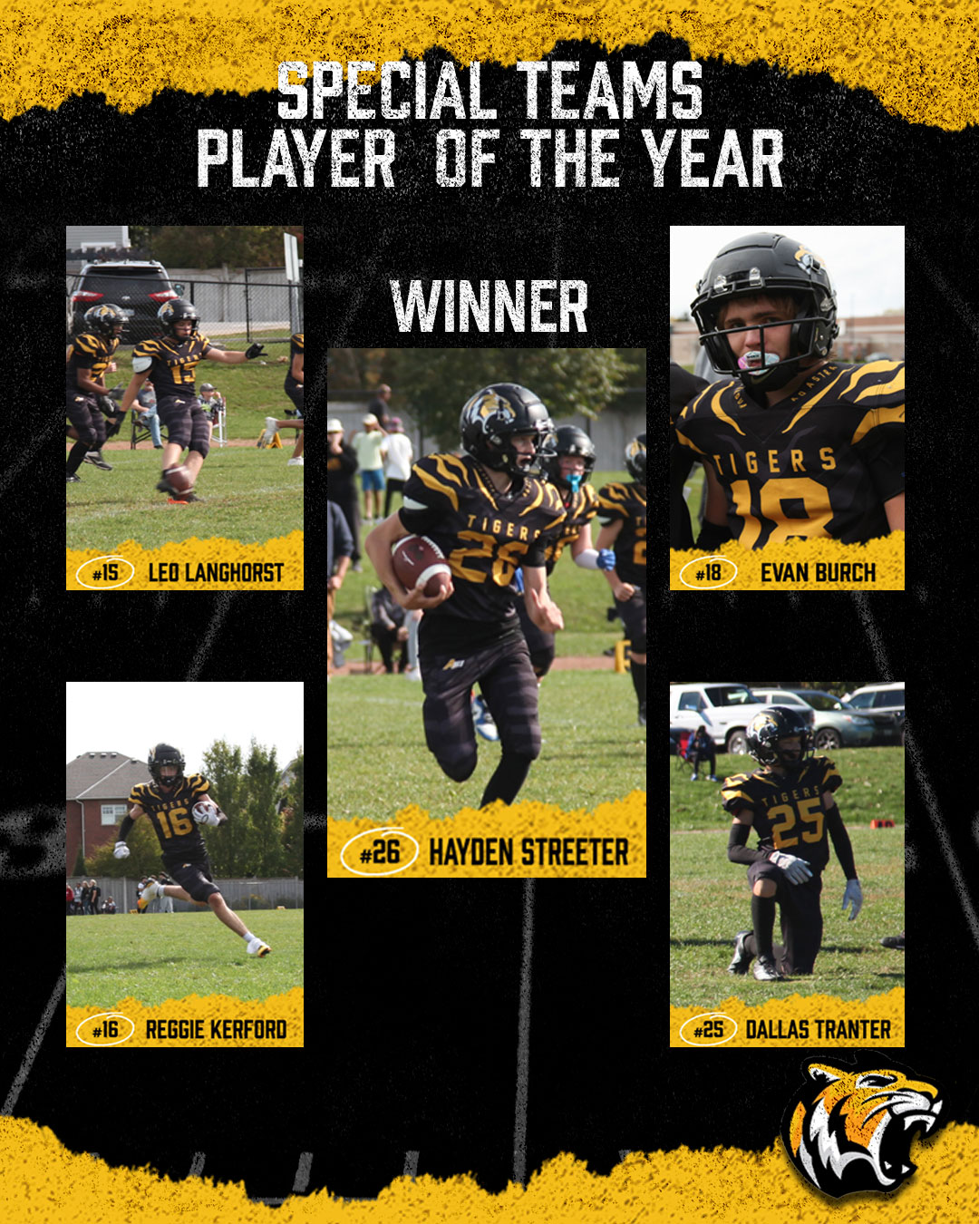 Hayden Streeter, Special Teams Player of the Year
