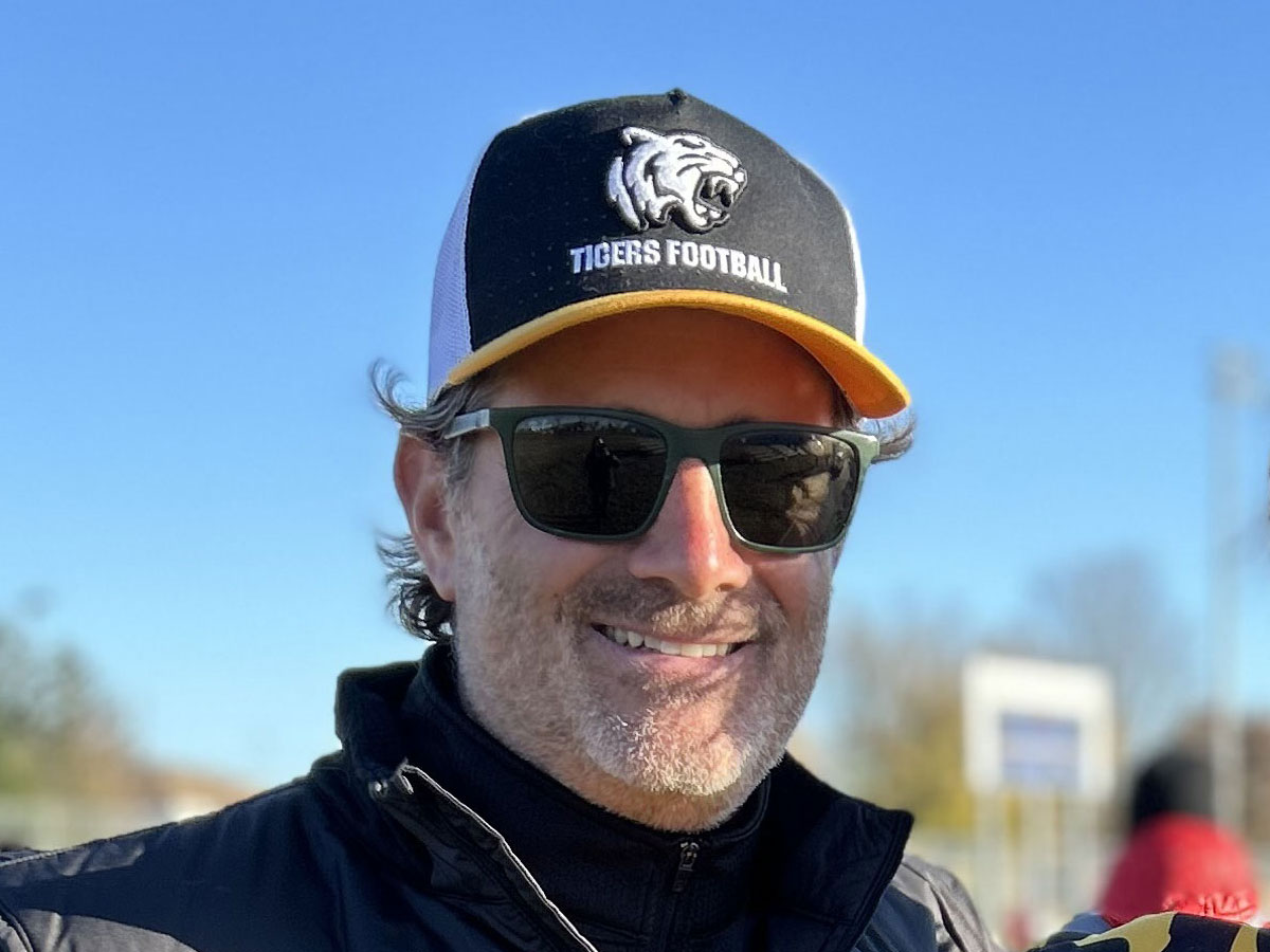 Michael Kerford on the Uxbridge Tigers sideline